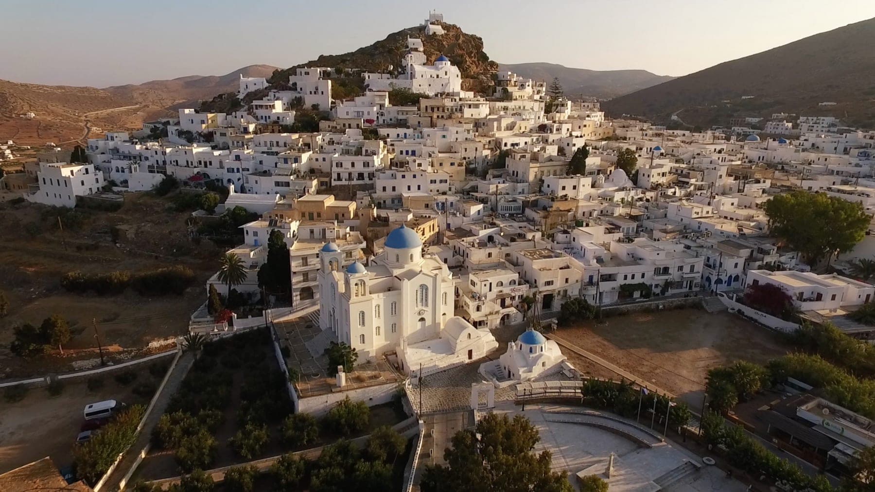 A home above the rooftops — Aphrodite Hotel view over Chora, Ios